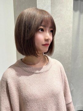 ヘアメイク アース 本庄早稲田店(HAIR & MAKE EARTH) ミルクティーベージュ_ハイトーン_ダブルカラー