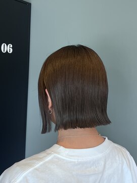 オルバイマグ(oru by mag) 大人美人外ハネボブショコラアッシュ前髪小顔カットモテ髪