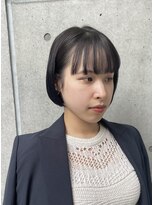 金子美容室&nbsp;黒髪ミニボブ