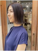 アゴ下3センチの切りっぱなしボブ
