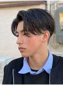 センターパートニュアンスパーマ韓国カルマパーマコンマヘア