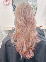 アムリタヘアー AMRITA hair ピンクホワイトブロンド♪ブリーチカラーもおすすめ！