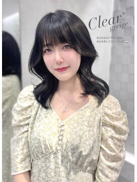 ジーナ 名駅(XENA.) 《LUNA》クリアグレージュ/透け感ブラック/地毛風カラー