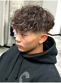 メッシュスペインカールパーマ/メンズ/刈り上げ/眉毛/ツイスト