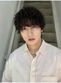 波巻き/スパイラルパーマツイストスパイラルメンズカットウルフ