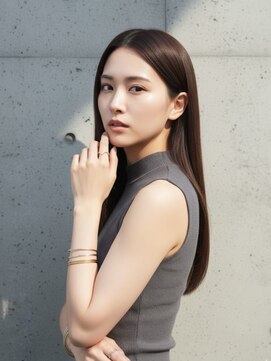 ヘアサロンM 新宿 ロングレイヤー縮毛矯正髪質改善20代小顔艶髪