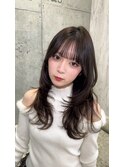 ミディアムレイヤーカット/似合わせカット/大人ガーリー/20代
