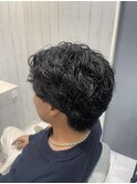ショート×シャドウパーマ