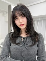 サンドイエナ 横浜店(sand yena)&nbsp;くびレイヤーボブルフネビージュ小顔ワンレンこなれミディ