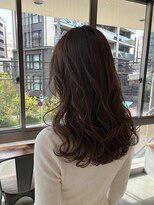 エン(En,)&nbsp;コテ巻き風デジタルパーマ◎暗髪ブラウン◎