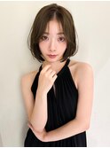 ハイライト白髪ぼかしダブルカラーインナーカラーショートボブ