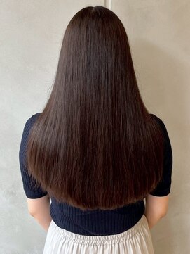オンフ(ONFFO) 縮毛矯正 ナチュラルブラウン ストレート 髪質改善 透明感カラー