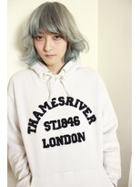 ルークス 中央林間(LOOOKS)&nbsp;ブリーチONカラー　モノトーン＆ポイントブルー