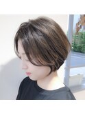 30代40代/グレージュ/ハイライト/ショート/ボブ/武蔵新城/くびれ