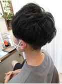 【見附 今町】メンズカット 黒髪 刈り上げ マッシュ 束感