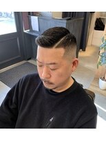 クフィア メンズヘアー カンポ 難波店(CUFFIA MEN'S HAIR CAMPO)&nbsp;スキンフェード　ハードパート/ベリーショート/ダークアッシュ