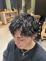 スウェル 柏店(Swell)&nbsp;ハイライト/マッシュパーマ/ウルフ/アッシュブラック/柏/MEN'S