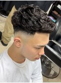 【HOMME HAIR 稲田】 ショートハーパー スタイル スペインカール