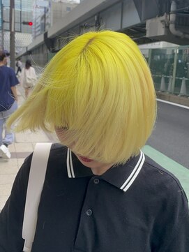 セレーネヘアーレイズ 梅田店(Selene hair Raise) イエロー×ブロンド×ハイトーン×髪質改善