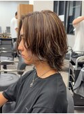 メンズボブロングロン毛パーマメンズヘアメンズパーマ