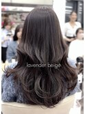 レイヤーカット 韓国風レイヤー ラベンダーグレージュ