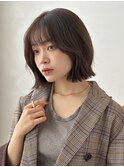 ★韓国ヘアタッセルボブ/レイヤーカット前髪顔周りミニウルフ