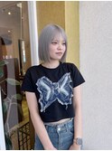 ホワイトシルバーグレージュブリーチ髪質改善ハイトーン20代30代