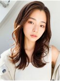 ◎韓国風くびれヘア ロング 前髪なし色気レイヤー