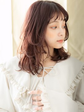 カバーヘア ブリス 北浦和(COVER HAIR bliss) チェリーレッド大人可愛い波巻き毛先パーマA0北浦和20代30代