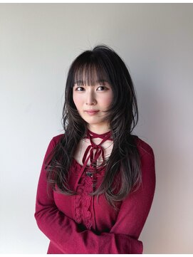 マール 矢場町(MARL) 顔周りレイヤーロングナチュラルブラウン