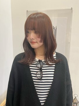 ケシキ大名(keshiki) 顔まわりカット × オレンジブラウン