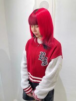 ミュー(Mu)&nbsp;インナーカラー　レッド　ブラック　落ちる赤