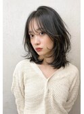 ミディアムレイヤーバタフライレイヤー顔まわりレイヤー