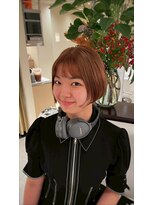 ミステローマ(MISTEROMA) ミニボブとオレンジベージュでフレッシュな印象に♪