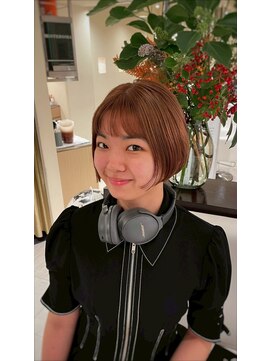 ミステローマ(MISTEROMA) ミニボブとオレンジベージュでフレッシュな印象に♪