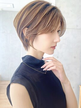 セイドット リー(Say. Ree) say.ショートボブ耳掛けショートローズブラウンイメチェン