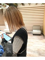 アトレ 福岡大名店(attrait)&nbsp;ふんわりミディアム×ダブルカラーカラー
