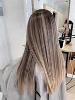 ブルー(BLUE)&nbsp;ミルクティーバレイヤージュ