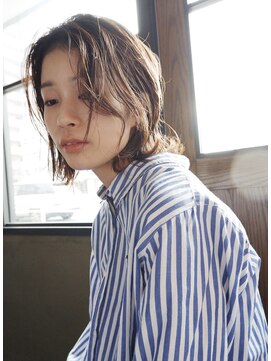 ミスターグッドモーニング(MR.GOOD MORNING) 【ヌーディーベージュ】無造作カールのFUDGEなボブ