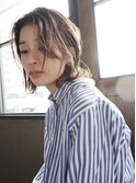 【ヌーディーベージュ】無造作カールのFUDGEなボブ