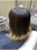 【インナーカラー】春先トレンドカラー☆レモンイエロー