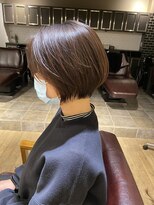 ヴァンクシー バイ ルナ(VANKCY by Luna)&nbsp;ショートボブ アッシュ 前髪 耳かけ 簡単 時短 大人ボブ 登戸 楽