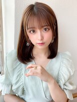 アフロート ディル(AFLOAT D'L)&nbsp;20代30代40代大人かわいい小顔ボブ ひし形シルエット グレージュ