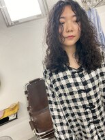 フィン(fin,)&nbsp;fin,/グレージュカラー/ボブウルフ/黒髪/ココアベージュ/パーマ