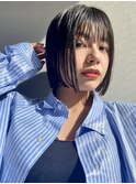 【天神赤坂】20代30代ナチュラルボブ/前髪あり