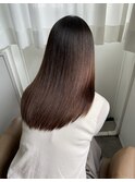 20代 30代 40代ロング薄めバングレイヤーカットグレージュモテ髪