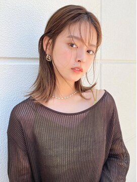 ケーツー あべのキューズモ－ル店(K-two) 顔周りカット*シースルーバング*ナチュラルハイライトミディアム