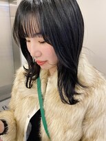 ネリー 銀座(NERIE)&nbsp;シースルーバング/くびれヘア/アッシュブラック/黒髪/銀座