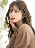 前髪似合わせ美髪ケアカラーエアリーロングピンクブラウン
