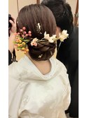 白無垢シニヨンヘア